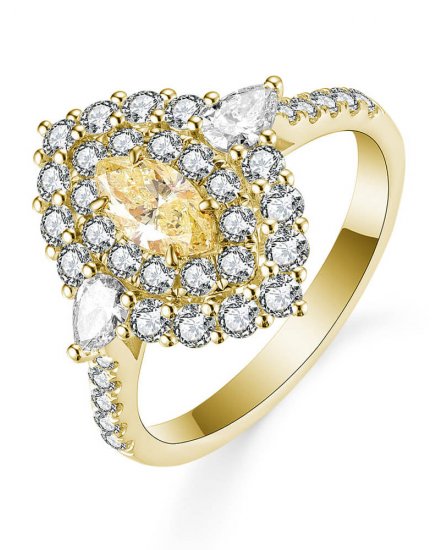 MULTI TONE MARQUISE DIAMOND ENGAGEMENT RING (TR5213)