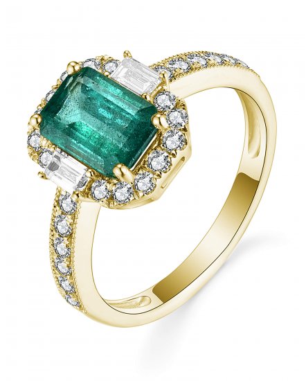 EMERALD CUT DIAMOND RING (TR5216)