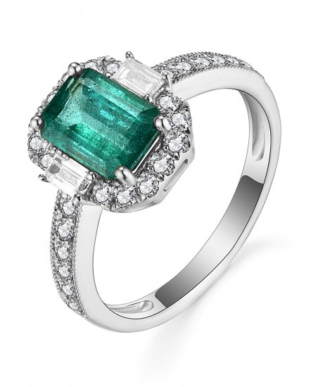 EMERALD CUT DIAMOND RING (TR5216)