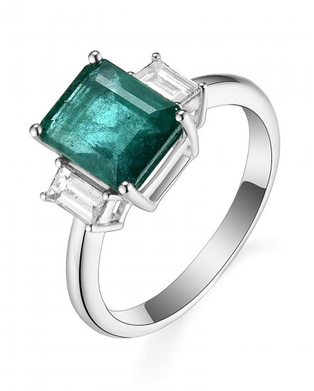 EMERALD CUT DIAMOND RING (TR5217)