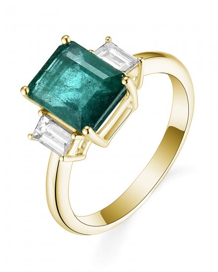 EMERALD CUT DIAMOND RING (TR5217)
