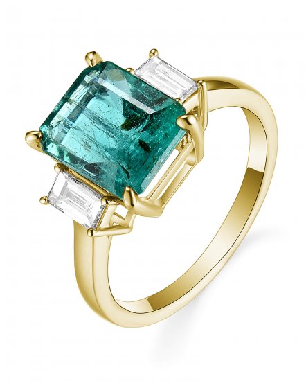 EMERALD CUT DIAMOND RING (TR5226)