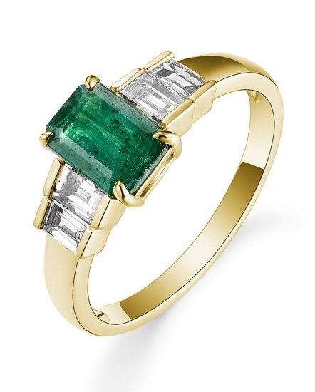 EMERALD CUT DIAMOND RING (TR5230)