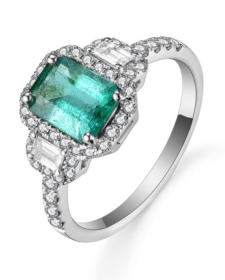 EMERALD CUT DIAMOND RING (TR5231)