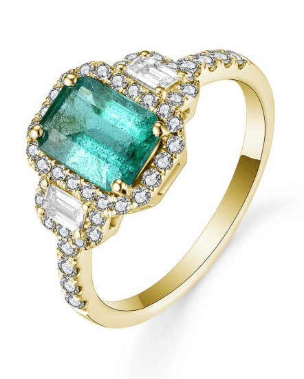 EMERALD CUT DIAMOND RING (TR5231)