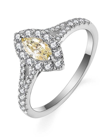 MULTI TONE MARQUISE DIAMOND ENGAGEMENT RING (TR5233)