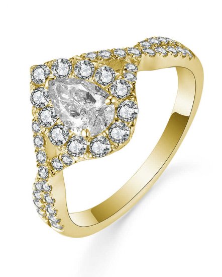 PEAR DIAMOND ENGAGEMENT RING (TR5234)