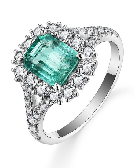 EMERALD CUT DIAMOND RING (TR5236)