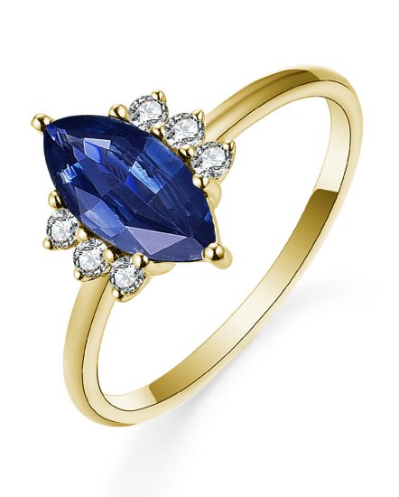 MARQUISE SAPPHIRE DIAMOND RING (TR5261)