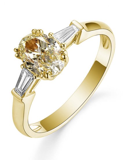 MULTI TONE OVAL DIAMOND ENGAGEMENT RING (TR5269)