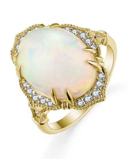 OVAL OPAL DIAMOND RING (TR5279)