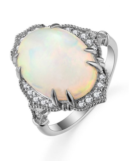 OVAL OPAL DIAMOND RING (TR5279)