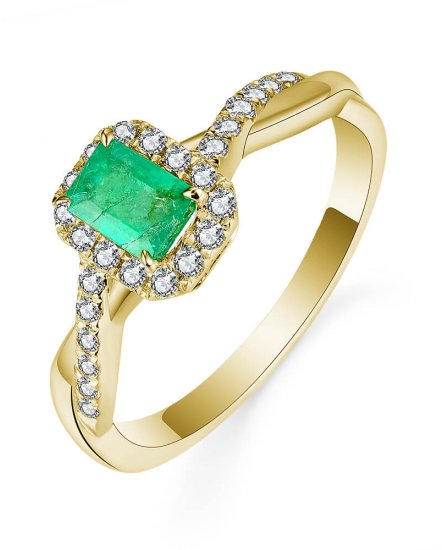 EMERALD CUT DIAMOND RING (TR5294)