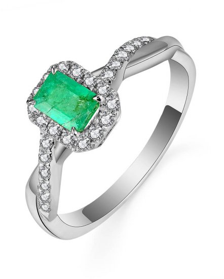 EMERALD CUT DIAMOND RING (TR5294)