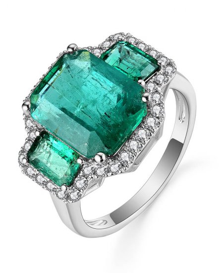 EMERALD CUT DIAMOND RING (TR5300)