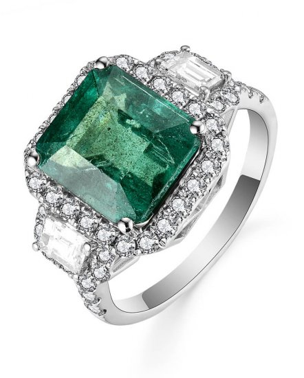EMERALD CUT DIAMOND RING (TR5301)