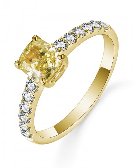 MULTI TONE CUSHION DIAMOND ENGAGEMENT RING (TR5310)