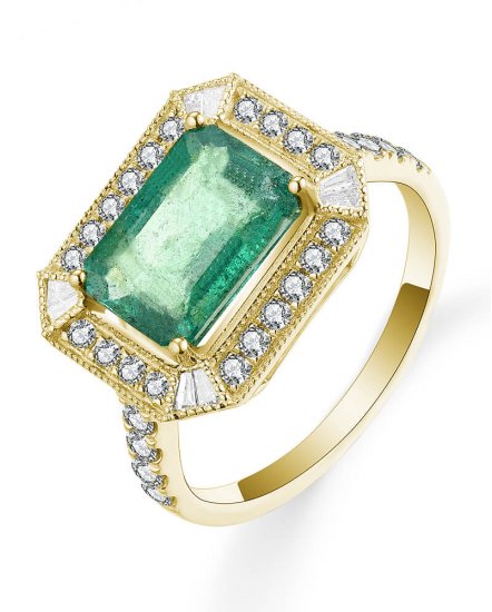 EMERALD CUT DIAMOND RING (TR5312)
