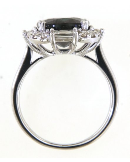 OVAL SAPPHIRE DIAMOND RING (TR5317)