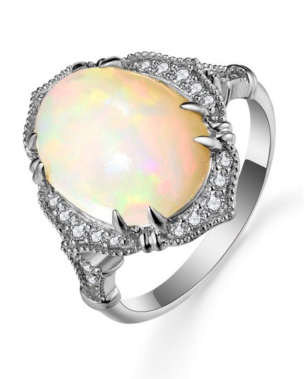 OVAL OPAL DIAMOND RING (TR5325)
