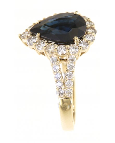 PEAR SAPPHIRE DIAMOND RING (TR5327)