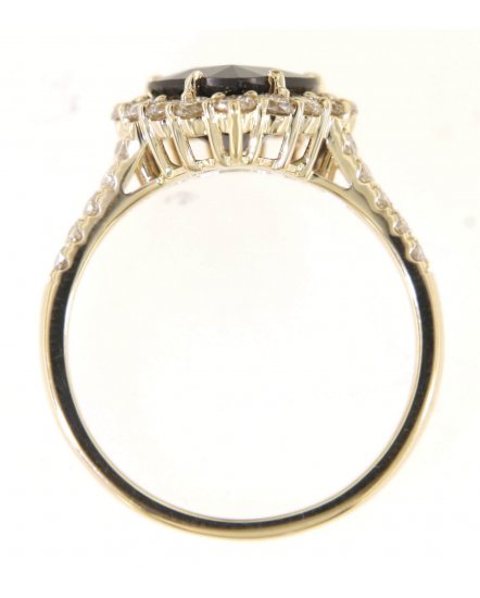 PEAR SAPPHIRE DIAMOND RING (TR5327)