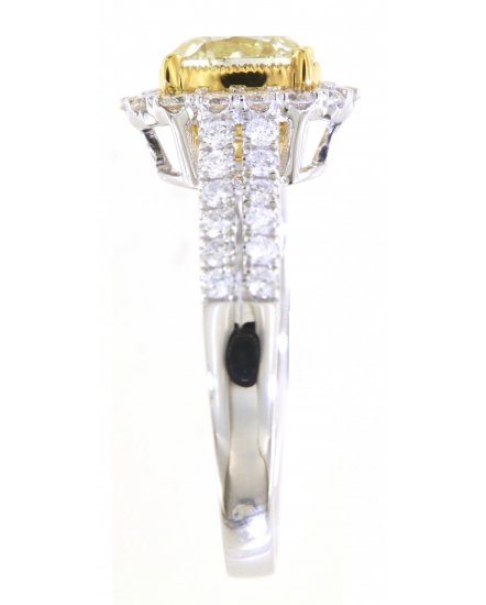 MULTI TONE CUSHION DIAMOND ENGAGEMENT RING (TR5358)