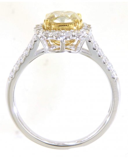 MULTI TONE CUSHION DIAMOND ENGAGEMENT RING (TR5358)