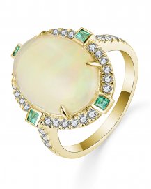 OVAL OPAL DIAMOND RING (TR5359)