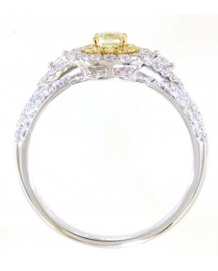 MULTI TONE CUSHION DIAMOND ENGAGEMENT RING (TR5360)