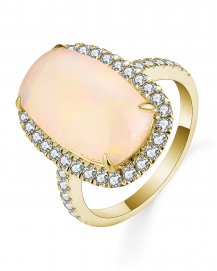 CUSHION OPAL DIAMOND RING (TR5361)