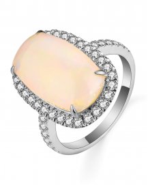 CUSHION OPAL DIAMOND RING (TR5361)