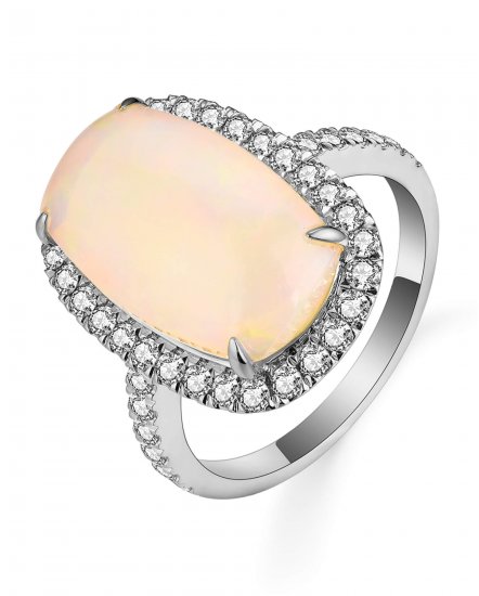 CUSHION OPAL DIAMOND RING (TR5361)
