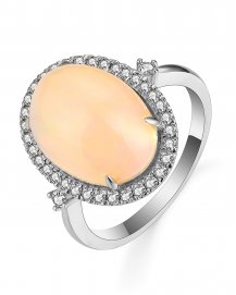 OVAL OPAL DIAMOND RING (TR5363)