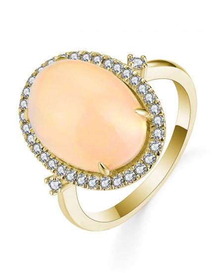 OVAL OPAL DIAMOND RING (TR5363)