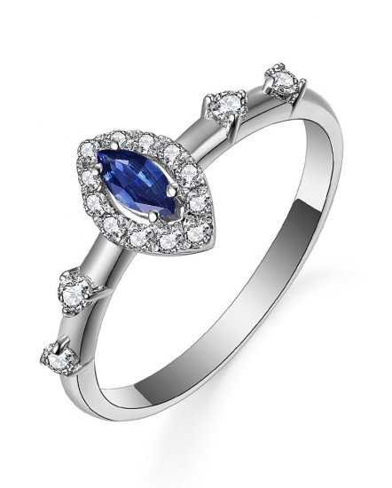 MARQUISE SAPPHIRE DIAMOND RING (TR5365)