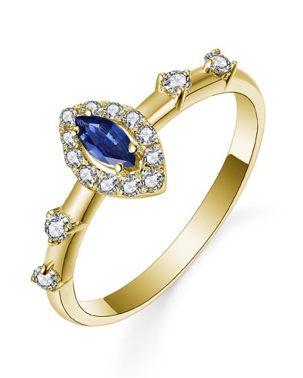 MARQUISE SAPPHIRE DIAMOND RING (TR5365)