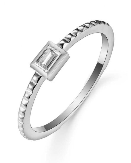 BAGUETTE SOLITAIRE DIAMOND RING (TR5371)