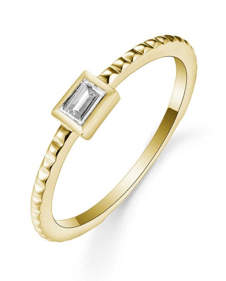 BAGUETTE SOLITAIRE DIAMOND RING (TR5371)