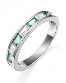 BAGUETTE EMERALD DIAMOND BAND (TR5378)