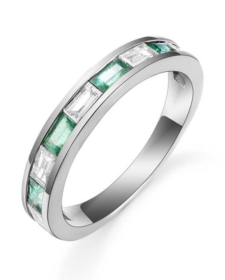 BAGUETTE EMERALD DIAMOND BAND (TR5378)
