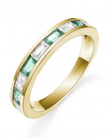 BAGUETTE EMERALD DIAMOND BAND (TR5378)