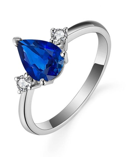 PEAR SAPPHIRE DIAMOND RING (TR5389)