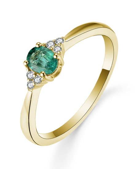 OVAL EMERALD DIAMOND RING (TR5402)