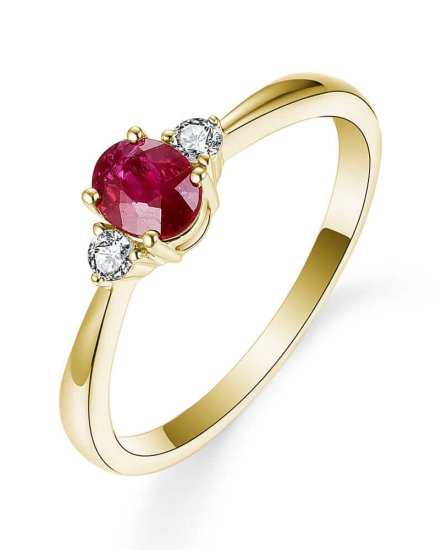 OVAL RUBY DIAMOND RING (TR5403)