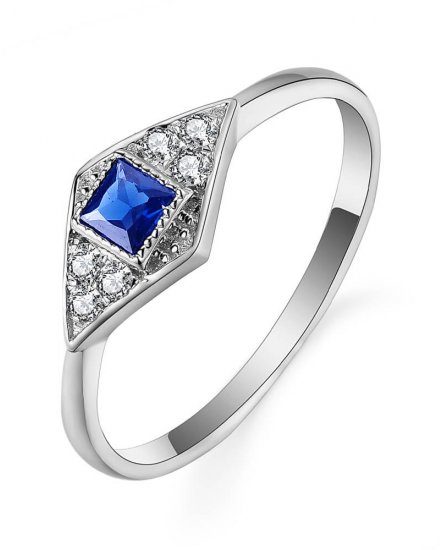 PRINCESS CUT SAPPHIRE DIAMOND RING (TR5412)