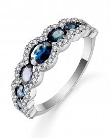MARQUISE SAPPHIRE DIAMOND BAND (TR5413)