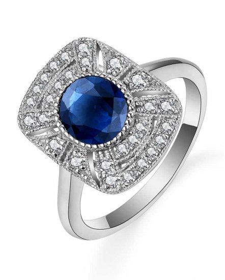 OVAL SAPPHIRE DIAMOND RING (TR5417)