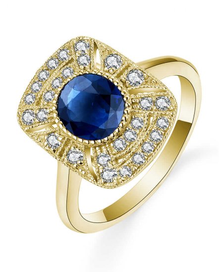 OVAL SAPPHIRE DIAMOND RING (TR5417)