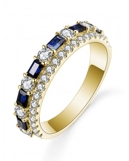 SAPPHIRE BAGUETTE DIAMOND BAND (TR5424)